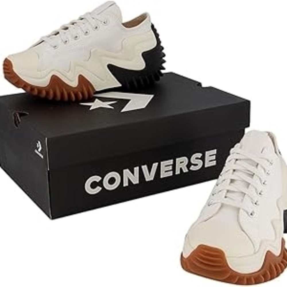 Converse Men's White and Brown Chunky Sneakers